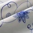 thumbnail image 1 of Floral Embroidered Kitchen Valances for Windows Linen Valances for Living Room Rod Pocket Valance Curtains for Small Windows, (54 x 18 Inches, Blue Floral, One Panel), 1 of 5