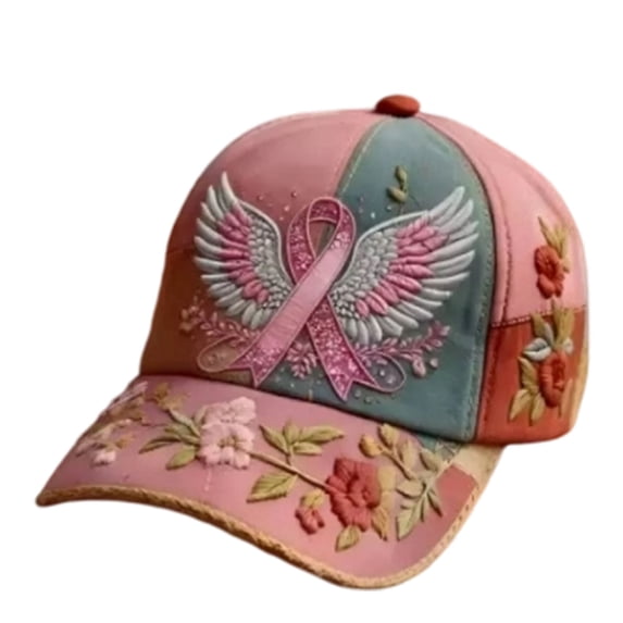 Floral Embroidered Patchwork Baseball Cap, Lightweight Breathable Polyester Adjustable Outdoor Sun Hat for Women Cycling Hiking Daily Casual