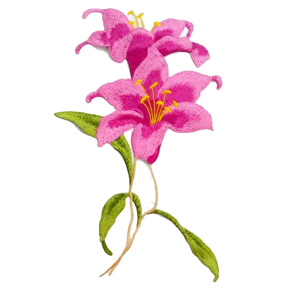 Floral Embroidery Applique Patches for Jackets Decoration and DIY Sewing, Polyester Accent for Clothes, Bags and Hats