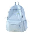thumbnail image 1 of Floral Embroidery Backpack 17 In Large Capacity Nylon Lightweight Daypack, Multi-Pocket Casual Rucksack for Campus,, 1 of 5