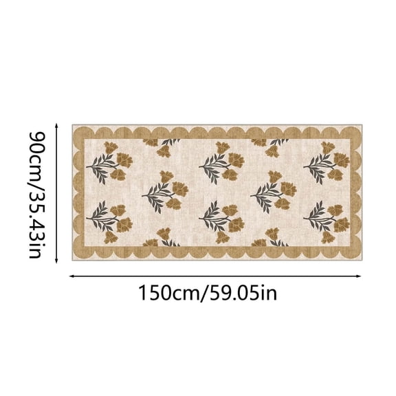 Floral Entryway Doormat, 35x23 Inch Indoor Outdoor Front Door Mat, Non Slip Dirt Trapper Rug for Entry Porch, Water Absorbent Welcome Mat, Bohemian Style Floor Mat