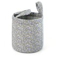 thumbnail image 1 of Floral Fabric Foldable Laundry Hamper with Handles Clothes Storage Bucket Large Capacity Collapsible for Nursery Bedroom Laundrys Room (Blue), 1 of 11