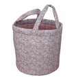 thumbnail image 1 of Floral Fabric Foldable Laundry Hamper with Handles Clothes Storage Bucket Large Capacity Collapsible for Nursery Bedroom Laundrys Room (Pink), 1 of 10
