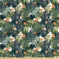 thumbnail image 1 of Ambesonne Floral Fabric by the Yard Upholstery, Botanic Tropic Leaves, 3 Yards, Green and White, 1 of 4
