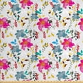 thumbnail image 1 of Floral Fabric by the Yard, Burgeoning Colorful Spring Flowers Interpretation on a Plain Background, Decorative Upholstery Fabric for Sofas and Home Accents, 2 Yards, Dark Taupe Multicolor by Ambesonne, 1 of 2