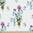 thumbnail image 1 of Floral Fabric by the Yard, Colorful Spring Time Painting of Endemic Flowers Blooming on a Plain Backdrop, Decorative Upholstery Fabric for Sofas and Home Accents, Multicolor by Ambesonne, 1 of 5