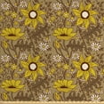 thumbnail image 1 of Floral Fabric by the Yard, Computer Graphics of Flower and Branch Silhouettes, Upholstery Fabric for Dining Chairs Home Decor Accents, Tan Dark Yellow by Ambesonne, 1 of 4