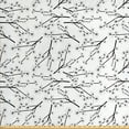 thumbnail image 1 of Ambesonne Floral Fabric by the Yard Upholstery, Cherry Blossom Branches, 3 Yards, Charcoal Grey and White, 1 of 4