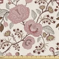thumbnail image 1 of Ambesonne Floral Fabric by the Yard Upholstery, Blooming Branches Vintage, 10 Yards, Eggshell Salmon, 1 of 5