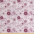 thumbnail image 1 of Ambesonne Floral Fabric by the Yard Upholstery, Vibrant Baroque, 3 Yards, Maroon Rose, 1 of 4