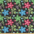 thumbnail image 1 of Floral Fabric by the Yard, Forest Flowers Pattern with Colorful Doodle Flourishing Blossom Petals Print, Decorative Upholstery Fabric for Chairs & Home Accents, Multicolour by Ambesonne, 1 of 4