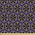 thumbnail image 1 of Ambesonne Floral Fabric by the Yard Upholstery, Geometric Oriental Flowers, 1 Yard, Quartz Charcoal Grey, 1 of 5