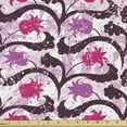 thumbnail image 1 of Ambesonne Floral Fabric by the Yard Upholstery, Grunge Style Paint Splatters, 3 Yards, Dark Mauve Fuchsia, 1 of 5