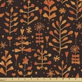 thumbnail image 1 of Floral Fabric by the Yard, Hand Drawn Watercolor Design with Autumn Season Theme Warm Toned Abstract Foliage, Upholstery Fabric for Dining Chairs Home Decor Accents, Orange Maroon by Ambesonne, 1 of 5