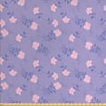 thumbnail image 1 of Ambesonne Floral Fabric by the Yard Upholstery, Retro Gramophone Orchids, 10 Yards, Multicolor, 1 of 4