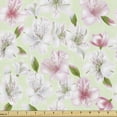 thumbnail image 1 of Floral Fabric by the Yard, Lily of Incas Petals Peruvian Flourish Bloom Spring, Decorative Upholstery Fabric for Sofas and Home Accents, Multicolor by Ambesonne, 1 of 5