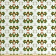 thumbnail image 1 of Floral Fabric by the Yard, Nature Inspired Pattern with Abstract Motifs Fresh Green Leaves Flourish, Upholstery Fabric for Dining Chairs Home Decor Accents, Green Vermilion Beige by Ambesonne, 1 of 4