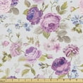 thumbnail image 1 of Ambesonne Floral Fabric by the Yard Upholstery, Pastel Tones Leaves, 1 Yard, Lilac Green Pale Blue, 1 of 5