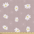 thumbnail image 1 of Floral Fabric by the Yard, Repetitive Romantic Daisy Flowers Art in Pastel Tones Illustration, Decorative Upholstery Fabric for Chairs & Home Accents, Pale Rose White by Ambesonne, 1 of 5