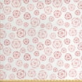 thumbnail image 1 of Floral Fabric by the Yard, Rhythmic Triangles Rose Petals Motifs in Simplistic Composition on Plain Backdrop, Upholstery Fabric for Dining Chairs Home Decor Accents, White Blush by Ambesonne, 1 of 4