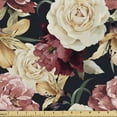 thumbnail image 1 of Ambesonne Floral Fabric by the Yard Upholstery, Blossoming Watercolor Roses, 5 Yards, Charcoal Grey and Multicolor, 1 of 5