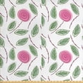 thumbnail image 1 of Ambesonne Floral Fabric by the Yard Upholstery, Spiraling Roses with Leaves, 5 Yards, Reseda Green Pink White, 1 of 4