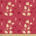 thumbnail image 1 of Ambesonne Floral Fabric by the Yard Upholstery, Spring Essential Wild Flora, 1 Yard, Dark Coral Vermilion, 1 of 5
