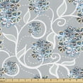 thumbnail image 1 of Ambesonne Floral Fabric by the Yard Upholstery, Swirls Daisy Bouquet, 1 Yard, Sky Blue Grey Apricot, 1 of 5