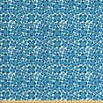 thumbnail image 1 of Ambesonne Floral Fabric by the Yard Upholstery, Top View Garden Art Flowers, 10 Yards, Sea Blue and White, 1 of 4