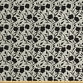 thumbnail image 1 of Ambesonne Floral Fabric by the Yard Upholstery, Art of Leaves Flowers, 5 Yards, Charcoal Grey and Dust, 1 of 4