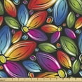 thumbnail image 1 of Ambesonne Floral Fabric by the Yard Upholstery, Colorful Flowers Vintage, 1 Yard, Multicolor, 1 of 5