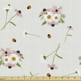 thumbnail image 1 of Floral Fabric by the Yard Upholstery, Composition of Flower Bouquets with Ladybirds Budding Spring Season Elements, Decorative Fabric for DIY and Home Accents, Coconut Multicolor by Ambesonne, 1 of 5