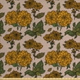 thumbnail image 1 of Ambesonne Floral Fabric by the Yard Upholstery, Vintage Dahlia Flowers Art, 3 Yards, Olive Green Marigold, 1 of 4