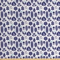 thumbnail image 1 of Floral Fabric by the Yard Upholstery, Repetitive Autumnal Trees Flowers Illustration, Decorative Fabric for DIY and Home Accents, Dark Lavender Ivory by Ambesonne, 1 of 4