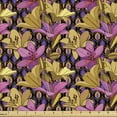 thumbnail image 1 of Ambesonne Floral Fabric by the Yard Upholstery, Retro Style Summer Flowers, 2 Yards, Charcoal Grey Multicolor, 1 of 5