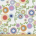 thumbnail image 1 of Ambesonne Floral Fabric by the Yard Upholstery, Flora Curved Branches, 1 Yard, Multicolor, 1 of 5