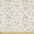 thumbnail image 1 of Ambesonne Victorian Fabric by the Yard Upholstery, Retro Swirl Flowers, 2 Yards, Beige White, 1 of 4