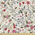 thumbnail image 1 of Ambesonne Floral Fabric by the Yard Upholstery, Birds Roses Polka Dots, 1 Yard, Multicolor, 1 of 5