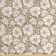 thumbnail image 1 of Ambesonne Floral Fabric by the Yard Upholstery, Vintage Tender Flora, 10 Yards, Camel White, 1 of 4
