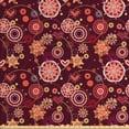 thumbnail image 1 of Ambesonne Floral Fabric by the Yard Upholstery, Vintage Foliage Composition, 5 Yards, Orange Maroon and Yellow, 1 of 4