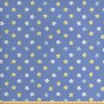 thumbnail image 1 of Ambesonne Floral Fabric by the Yard Upholstery, Small Spring Daisies, 5 Yards, Pale Yellow Violet Blue, 1 of 4