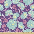 thumbnail image 1 of Ambesonne Floral Fabric by the Yard Upholstery, Composition of Peonies, 5 Yards, Seafoam Violet, 1 of 5