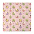 thumbnail image 1 of Floral Fairy Princess Pattern Square Fitted Tablecloth with Elastic Edge,Square Table Cover,Washable Elastic Table Cover for Home Kitchen Party Decor 34"x34", 1 of 6