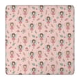 thumbnail image 1 of Floral Fairy Princess Pattern Square Fitted Tablecloth with Elastic Edge,Square Table Cover,Washable Elastic Table Cover for Home Kitchen Party Decor 36"x36", 1 of 6