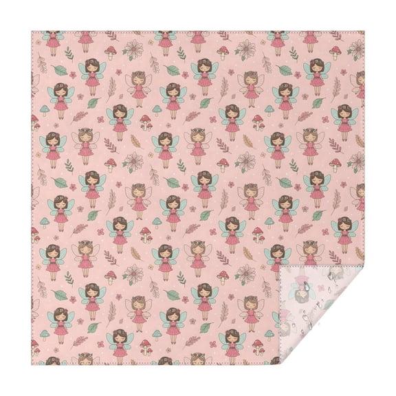 Floral Fairy Princess Pattern Square Tablecloth,Waterproof Square Table Cover,Wipeable Spillproof Washable Table Cover for Home Kitchen Party Decor 42"X42"(107x107cm)