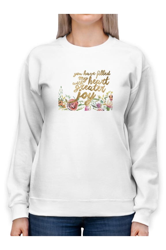Floral Faith I Sweatshirt Women -Studio W Designs, Female XX-Large