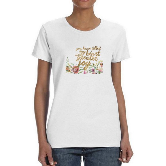 Floral Faith I T-Shirt Women -Studio W Designs, Female 5X-Large
