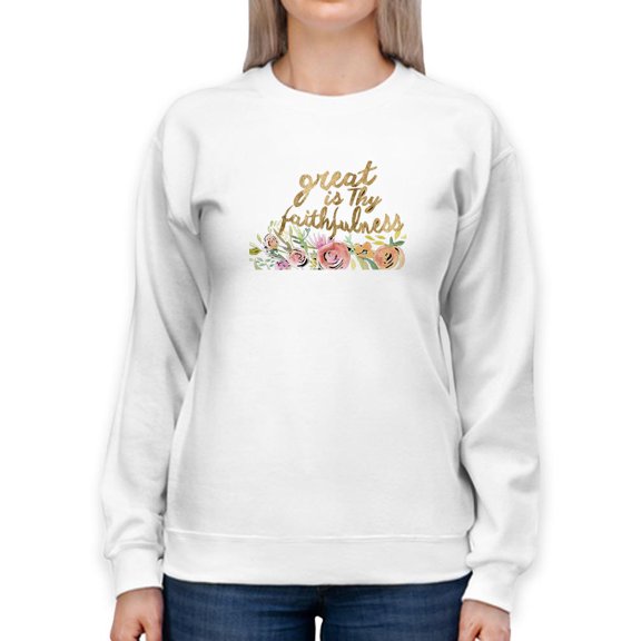 Floral Faith Ii Sweatshirt Women -Studio W Designs, Female 4X-Large