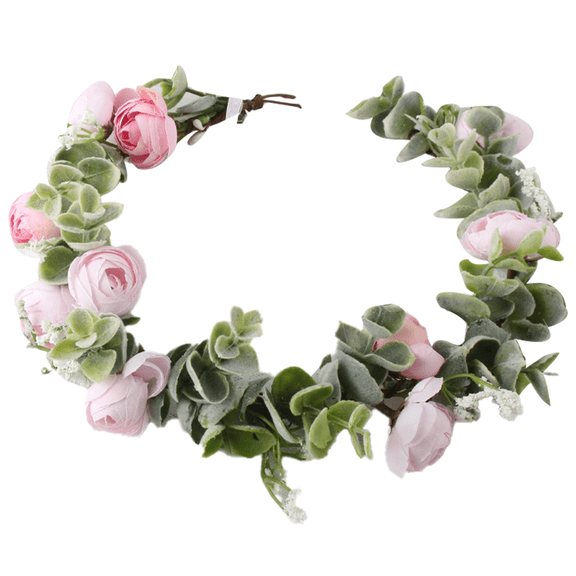 Floral Fall Artificial Baby Breath Flower Halo Wedding Crown Lilac Bridal Headpiece Greenery Crown
