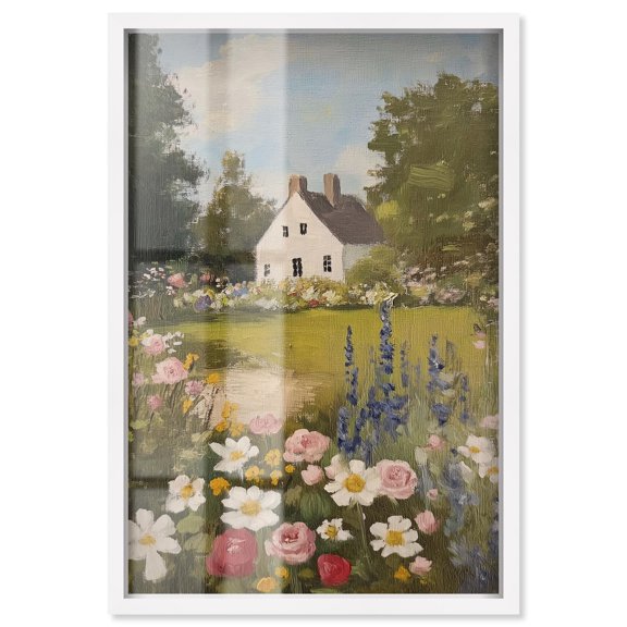 Floral Farmhouse I Shadowbox Print Nature Wall Decor by Art Remedy, White Frame, 20 x 30